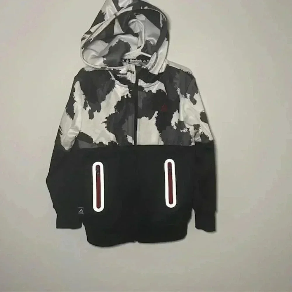 Reebok Boys' Full Zip Hooded Camo Jacket (Size 7)
